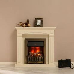 ALBERO MÖBEL OPTI-MYST® Elektrokamin Manhattan, Cremeweiß