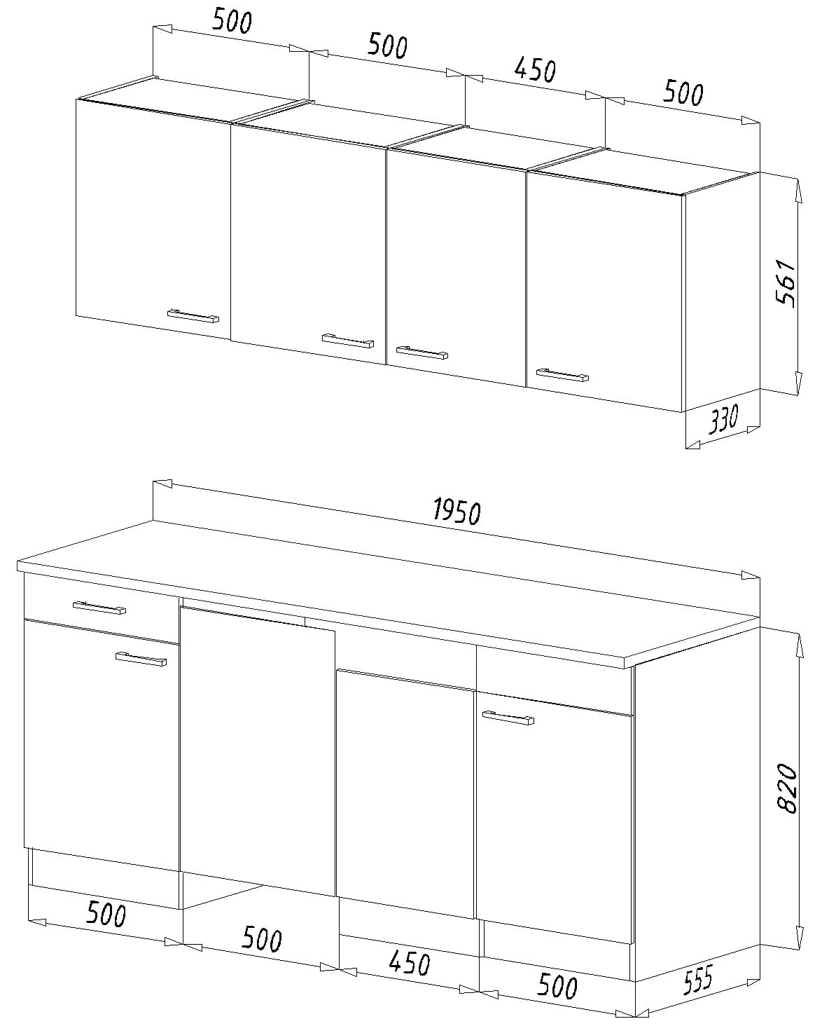 Respekta Küchenzeile KB195EYW 195 Cm Weiß-Eiche York Nachbildung 5 Respekta Küchenzeile KB195EYW 195 Cm Weiß-Eiche York Nachbildung – Bild 5