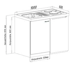Respekta Miniküche MK100ESGOSS 100 Cm Grau - Kochmulde 9 Respekta Miniküche MK100ESGOSS 100 Cm Grau - Kochmulde -OUTSUNNY Verkäufe 1676488006 prod 004