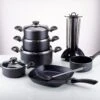 Aluguss-Topfset 17tlg. Schwarz