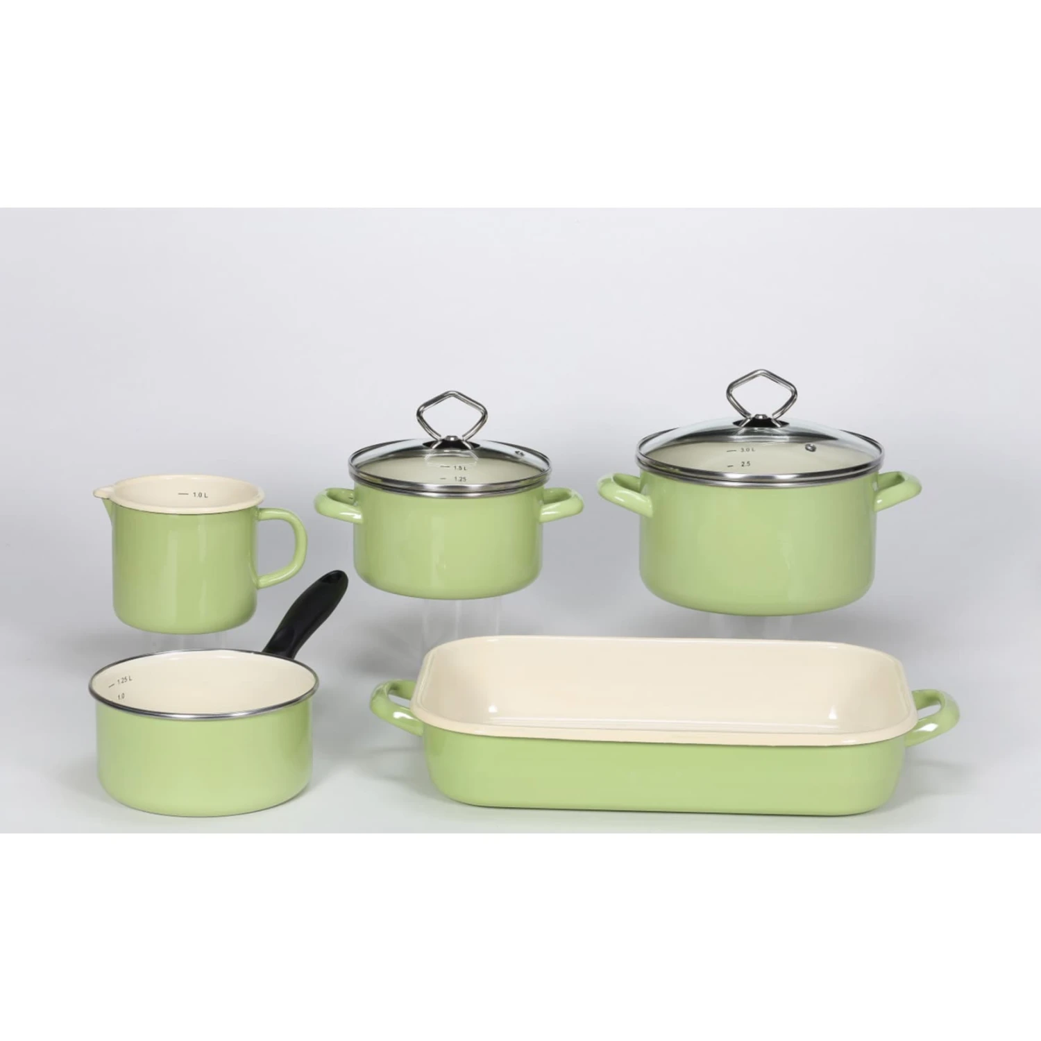 Emaille-Set Juist 5-teilig 1 Emaille-Set Juist 5-teilig