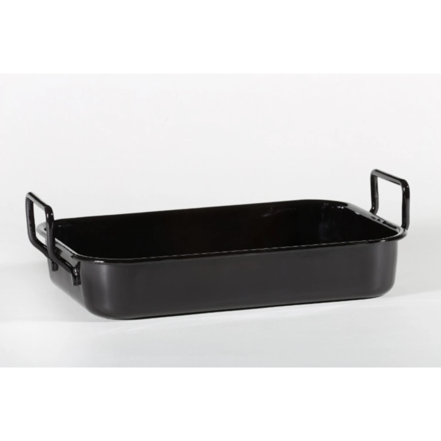 Emaille-Auflaufform Schwarz Mit Feststehenden Griffen 36 Cm 1 Emaille-Auflaufform Schwarz Mit Feststehenden Griffen 36 Cm