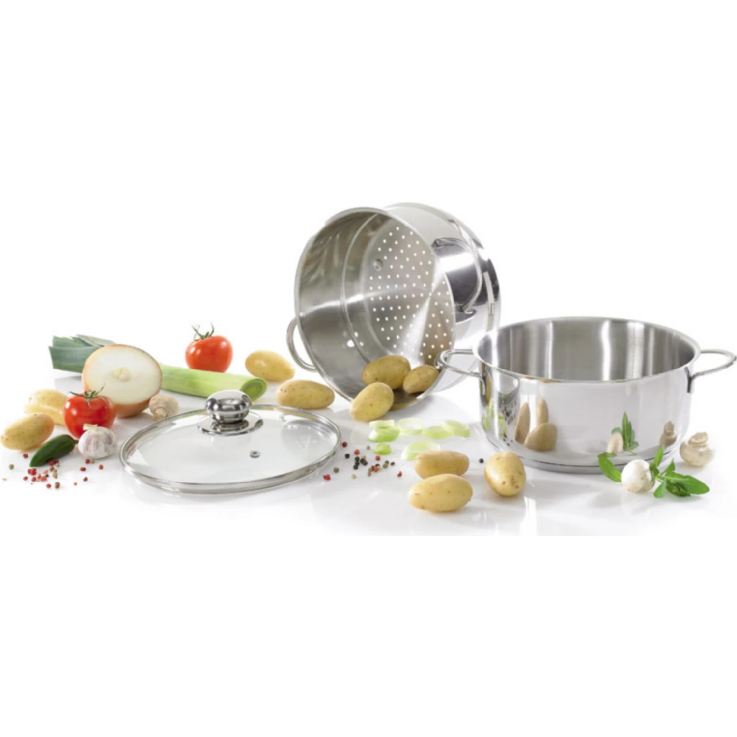 Kartoffeldämpfer 20 Cm Edelstahl 1 Kartoffeldämpfer 20 Cm Edelstahl