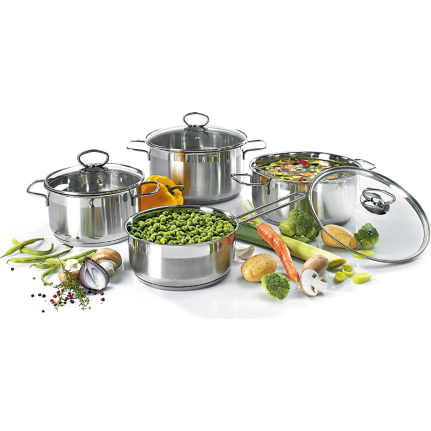 Set Manhattan 4/7 Tlg. Edelstahl 1 Set Manhattan 4/7 Tlg. Edelstahl