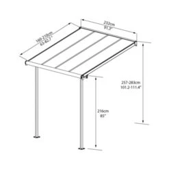 Palram Sierra 230x230 Cm Weiß -OUTSUNNY Verkäufe 1905207000 prod 006