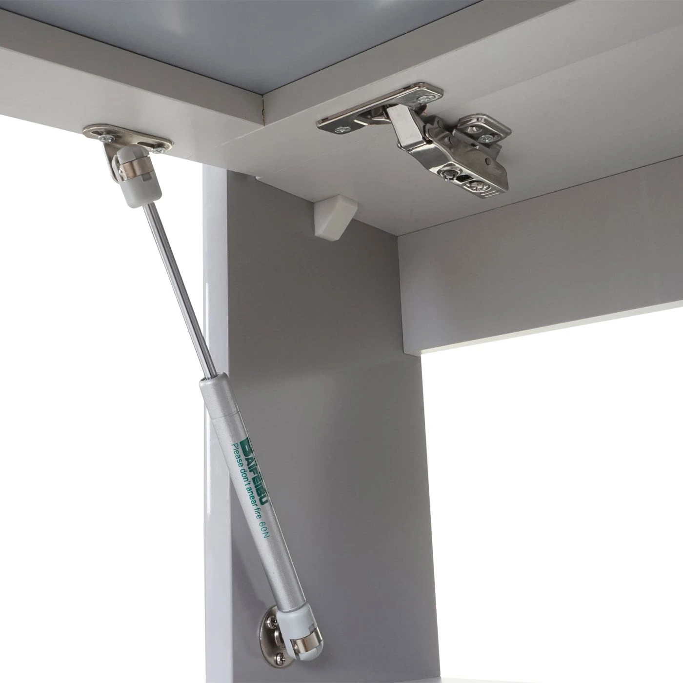 Spiegelschrank MCW-B19, Wandspiegel Badspiegel Badezimmer, Aufklappbar Hochglanz 48x59cm ~ Grau 4 Spiegelschrank MCW-B19, Wandspiegel Badspiegel Badezimmer, Aufklappbar Hochglanz 48x59cm ~ Grau – Bild 4