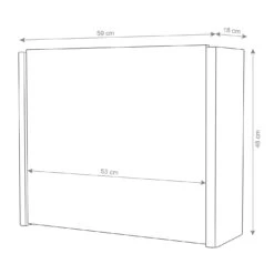 Spiegelschrank MCW-B19, Wandspiegel Badspiegel Badezimmer, Aufklappbar Hochglanz 48x59cm ~ Grau 11 Spiegelschrank MCW-B19, Wandspiegel Badspiegel Badezimmer, Aufklappbar Hochglanz 48x59cm ~ Grau -OUTSUNNY Verkäufe 1975018002 prod 006