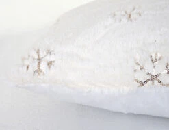 Set Kuscheldecke + Deko-Kissen Schnee, Wohndecke Sofadecke Zierkissen+Füllung, Flauschig Pailletten -OUTSUNNY Verkäufe 1975278000 prod 004