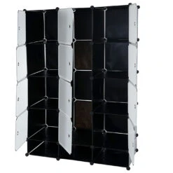 Regalsystem Cairns T306, Steckregal Garderobe Kleiderschrank, 8 Boxen Je 37x37x47cm Schwarz -OUTSUNNY Verkäufe 1975724000 prod 003