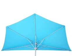 Sonnenschirm Halbrund Lorca, Halbschirm Balkonschirm, UV 50+ Polyester/Alu 3kg ~ 270cm Türkis Ohne Ständer -OUTSUNNY Verkäufe 1975819011 prod 006