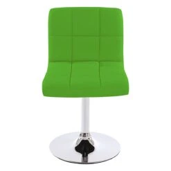 2er-Set Esszimmerstuhl Drehstuhl Stuhl Cadiz Kunstleder Chrom ~ Grün -OUTSUNNY Verkäufe 1976028005 prod 005
