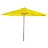 Sonnenschirm Lissabon, Gartenschirm Marktschirm, Ø 3,5m Polyester/Holz 7kg ~ Gelb