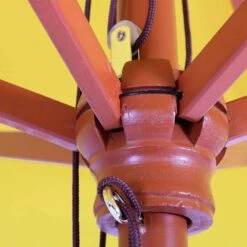 Sonnenschirm Lissabon, Gartenschirm Marktschirm, Ø 3m Polyester/Holz ~ Gelb -OUTSUNNY Verkäufe 1976035003 prod 005