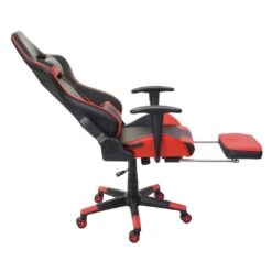 Relax-Bürostuhl MCW-D25 XXL, Schreibtischstuhl Gamingstuhl, 150kg Belastbar Fußstütze ~ Schwarz/rot -OUTSUNNY Verkäufe 1999925004 prod 005