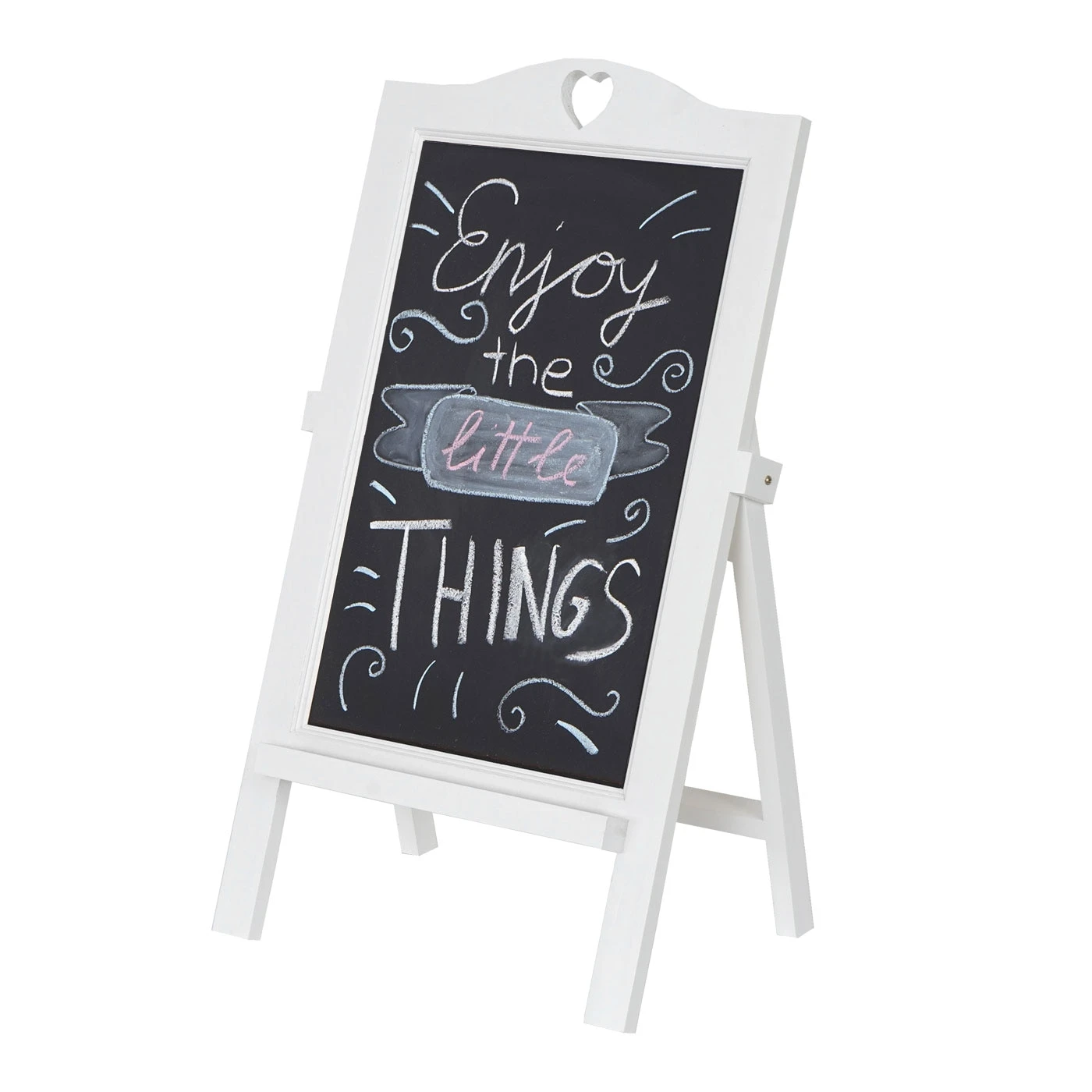 Werbetafel MCW-E51, Aufsteller Kreidetafel Kundenstopper Dekotafel, 66x39x33cm ~ Weiß Lackiert 1 Werbetafel MCW-E51, Aufsteller Kreidetafel Kundenstopper Dekotafel, 66x39x33cm ~ Weiß Lackiert