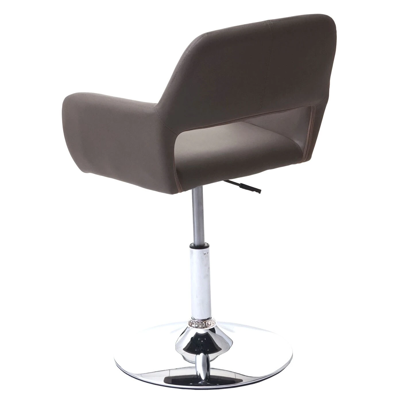 Esszimmerstuhl MCW-A50 III, Stuhl Küchenstuhl, Retro 50er Jahre, Kunstleder ~ Taupe-grau, Chromfuß 4 Esszimmerstuhl MCW-A50 III, Stuhl Küchenstuhl, Retro 50er Jahre, Kunstleder ~ Taupe-grau, Chromfuß – Bild 4