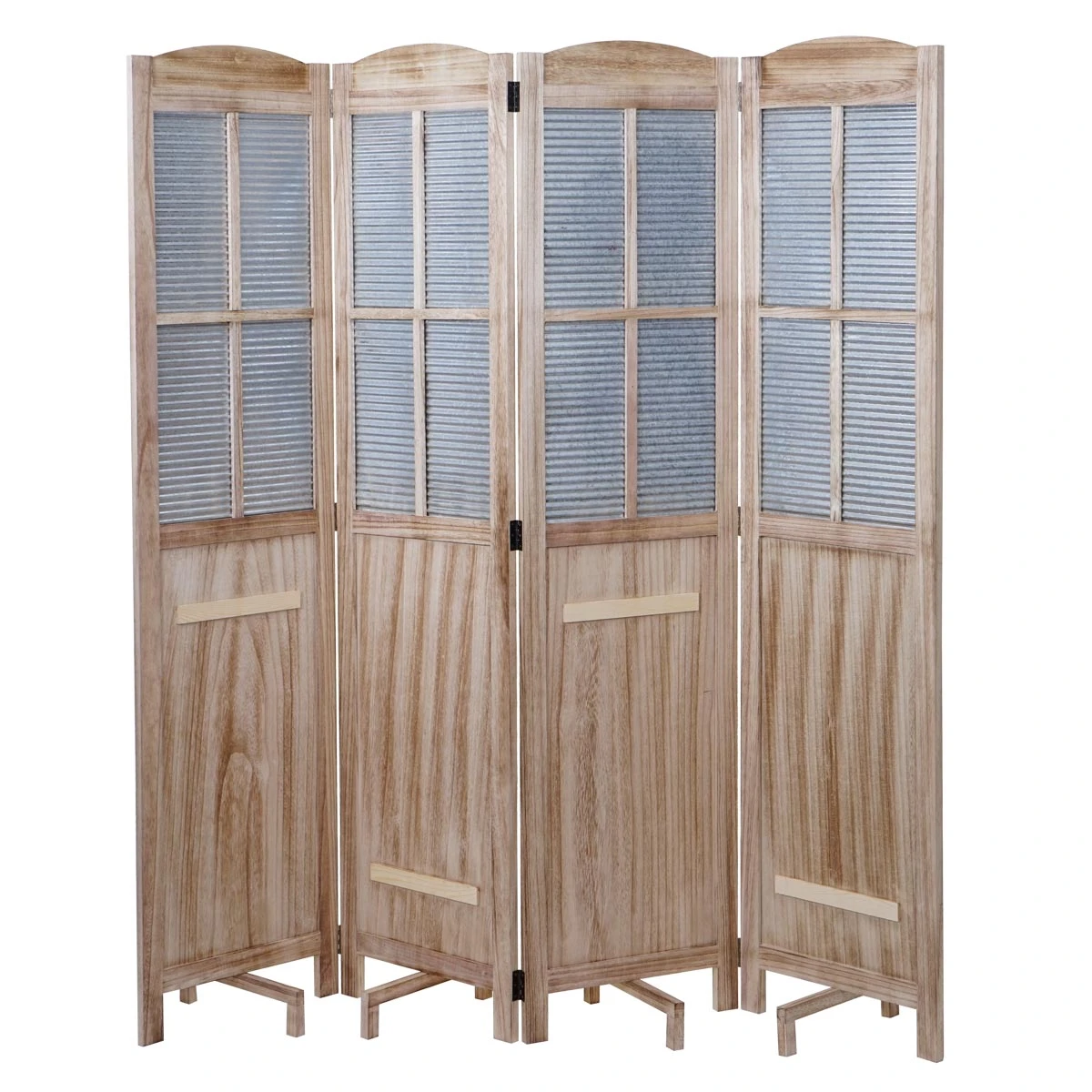 Paravent MCW-D26 Pflanzkörbe, Raumteiler Trennwand Spanische Wand Sichtschutz, Holz Metall 170x161x29cm 3 Paravent MCW-D26 Pflanzkörbe, Raumteiler Trennwand Spanische Wand Sichtschutz, Holz Metall 170x161x29cm – Bild 3