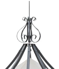 Pergola Cabrera, Rundpavillon Garten Pavillon, Stabiles Stahl-Gestell, Ø 3m ~ Creme -OUTSUNNY Verkäufe 2034690000 prod 004