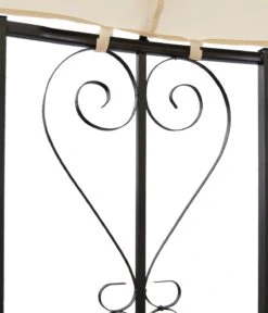 Pergola Cabrera, Rundpavillon Garten Pavillon, Stabiles Stahl-Gestell, Ø 3m ~ Creme -OUTSUNNY Verkäufe 2034690000 prod 006