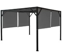 Pergola Beja, Garten Pavillon Terrassenüberdachung, Stabiles 6cm-Stahl-Gestell + Schiebedach Grau ~ 3x3m 8 Pergola Beja, Garten Pavillon Terrassenüberdachung, Stabiles 6cm-Stahl-Gestell + Schiebedach Grau ~ 3x3m -OUTSUNNY Verkäufe 2103698000 prod 003