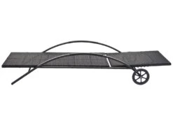 2er-Set Sonnenliege MCW-E27, Relaxliege Gartenliege, Poly-Rattan ~ Schwarz, Kissen Creme-beige -OUTSUNNY Verkäufe 2103701003 prod 005