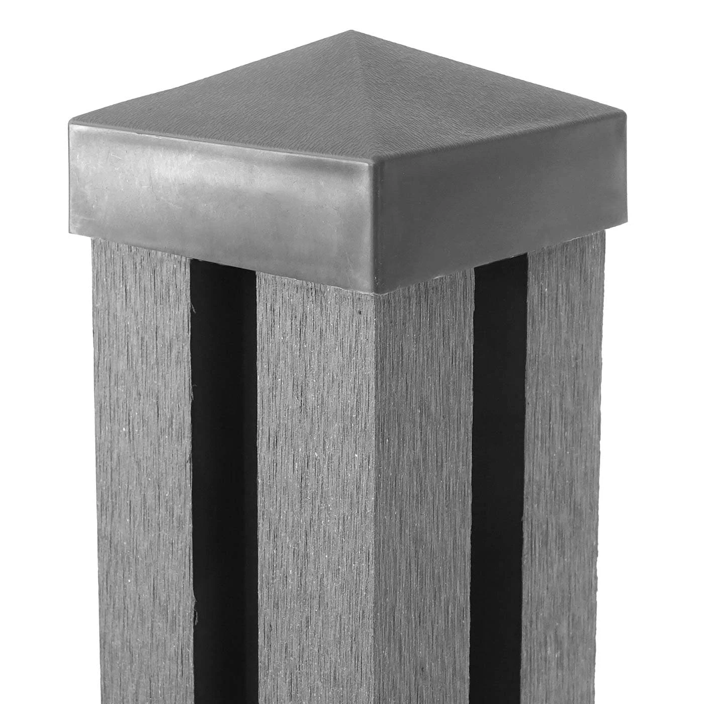 WPC-Pfosten Savoie-WPC-Zaun, Pfeiler Pfahl, Stecksystem 1,88m ~ Grau 2 WPC-Pfosten Savoie-WPC-Zaun, Pfeiler Pfahl, Stecksystem 1,88m ~ Grau – Bild 2