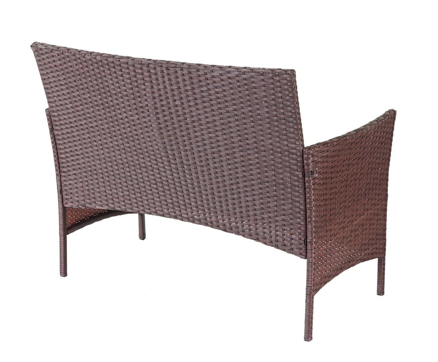 Poly-Rattan Garten-Garnitur MCW-D82, Sitzgruppe Lounge-Set ~ Braun-meliert Mit Kissen Creme 4 Poly-Rattan Garten-Garnitur MCW-D82, Sitzgruppe Lounge-Set ~ Braun-meliert Mit Kissen Creme – Bild 4