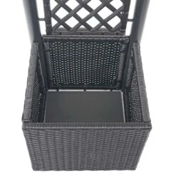 Poly-Rattan Rankgitter MCW-D76, Pflanzkasten Rankhilfe, 142x43x43cm ~ Anthrazit -OUTSUNNY Verkäufe 2103727001 prod 004
