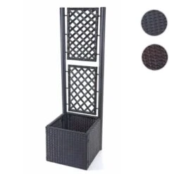 Poly-Rattan Rankgitter MCW-D76, Pflanzkasten Rankhilfe, 142x43x43cm ~ Anthrazit -OUTSUNNY Verkäufe 2103727001 prod 006