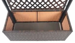Poly-Rattan Rankgitter MCW-D76, Pflanzkasten Rankhilfe, 142x100x43cm ~ Braun -OUTSUNNY Verkäufe 2103728000 prod 004