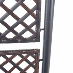 Poly-Rattan Rankgitter MCW-D76, Pflanzkasten Rankhilfe, 142x100x43cm ~ Braun -OUTSUNNY Verkäufe 2103728000 prod 005