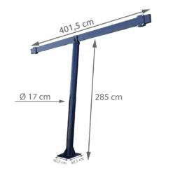 Standfuß Für Markise H122 H123 H124, Standmontage Halterung Fuß, Zum Einbetonieren 300x401x40cm -OUTSUNNY Verkäufe 2122957000 prod 006