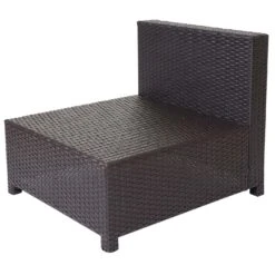 Poly-Rattan-Garnitur Gela, Gartengarnitur Sitzgruppe Lounge-Set Sessel Sofa, Alu Braun -OUTSUNNY Verkäufe 2123067000 prod 003