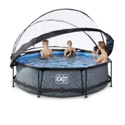 EXIT Aufstellbecken Ø 300 X 76 Cm Inkl. Sonnendach, Grau 7 EXIT Aufstellbecken Ø 300 X 76 Cm Inkl. Sonnendach, Grau -OUTSUNNY Verkäufe 2124203000 prod 003