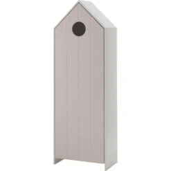 Vipack CASAMI - Schrank Mit Tür Pink, Rillenprofil Senkrecht, MDF Lackiert