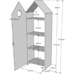 Vipack CASAMI - Schrank Mit Tür Pink, Rillenprofil Senkrecht, MDF Lackiert -OUTSUNNY Verkäufe 2162044000 prod 003