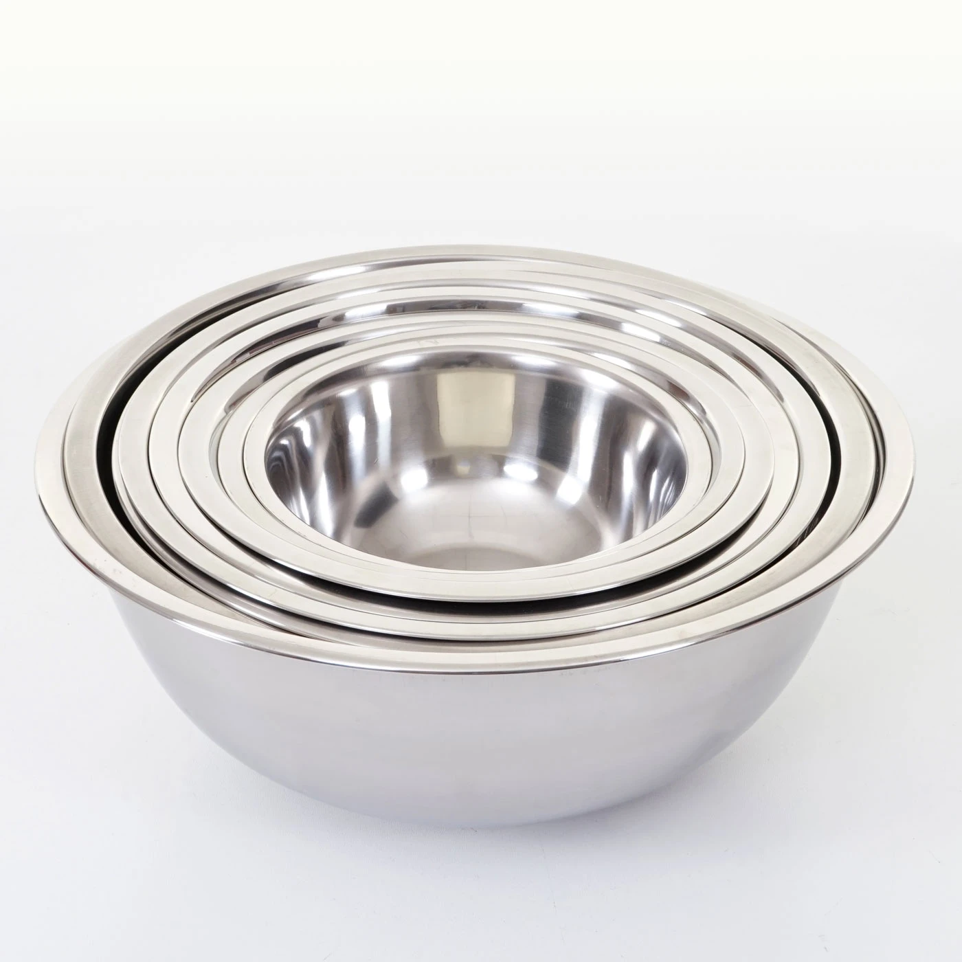 Rührschüsselset MCW-G98, Salatschüssel Servierschüssel, 8-teilig Edelstahl Stapelbar 2 Rührschüsselset MCW-G98, Salatschüssel Servierschüssel, 8-teilig Edelstahl Stapelbar – Bild 2