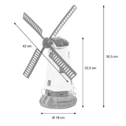 Solar LED-Windmühle MCW-G95, Gartendeko Tischdeko Dekofigur, In-/Outdoor -OUTSUNNY Verkäufe 2165353000 prod 003