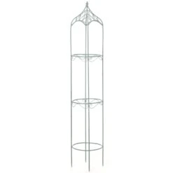 3er Set Rankhilfe MCW-H90, Rankgitter Rosensäule Staudenstütze, Metall Höhe 162/140/114cm Rund Antik-grün -OUTSUNNY Verkäufe 2165567000 prod 004