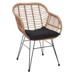 Poly-Rattan Garnitur MCW-G17, Balkon-Set Gartengarnitur Sitzgruppe Stuhl, Seil ~ Naturfarben, Kissen Anthrazit -OUTSUNNY Verkäufe 2165598000 prod 003