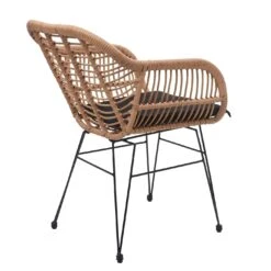 Poly-Rattan Garnitur MCW-G17, Balkon-Set Gartengarnitur Sitzgruppe Stuhl, Seil ~ Naturfarben, Kissen Anthrazit -OUTSUNNY Verkäufe 2165598000 prod 004