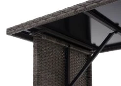 Poly-Rattan Esstisch MCW-G16, Esszimmertisch Gartentisch Tisch, Gastronomie 112x60cm ~ Grau -OUTSUNNY Verkäufe 2165604001 prod 006