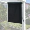 Vertikalmarkise MCW-F42, Senkrechtmarkise Sichtschutz Außenrollo Rollo ,UV-Schutz 50 Stoff ~ 250x100cm, Schwarz