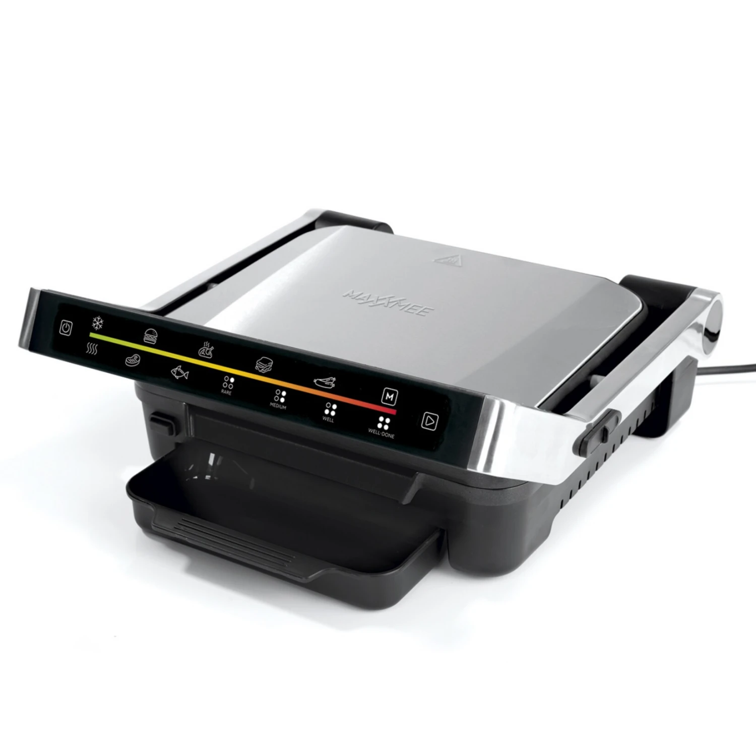 MAXXMEE Kontakt-Grill Smart 2000W Edelstahl/schwarz Digital 2 MAXXMEE Kontakt-Grill Smart 2000W Edelstahl/schwarz Digital – Bild 2