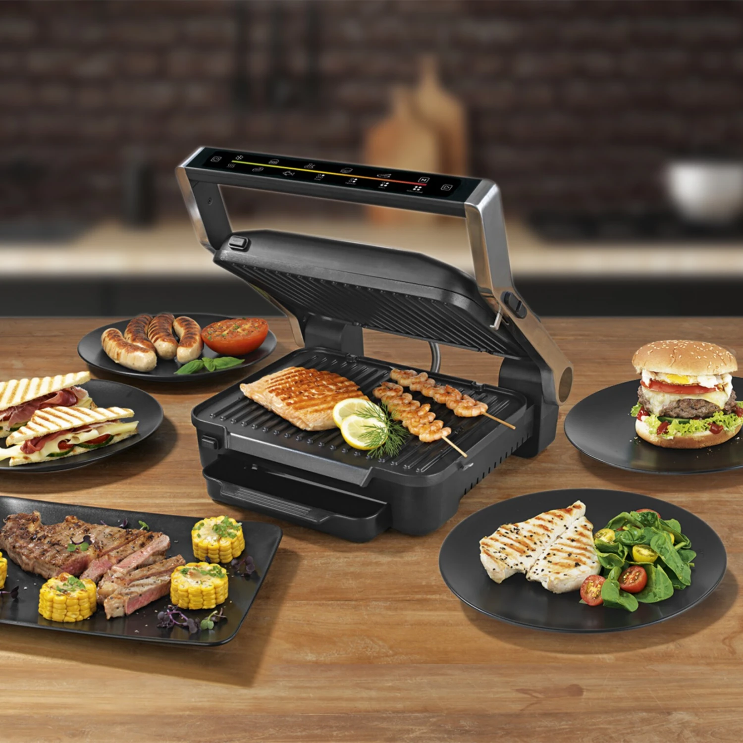 MAXXMEE Kontakt-Grill Smart 2000W Edelstahl/schwarz Digital 3 MAXXMEE Kontakt-Grill Smart 2000W Edelstahl/schwarz Digital – Bild 3