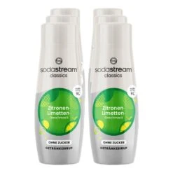 Sodastream Sirup Zitrone-Limette Ohne Zucker 0,5 Liter, 6er Pack