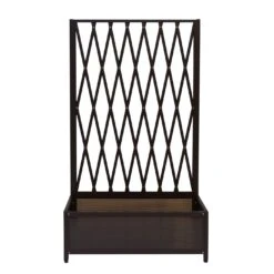 Rankgitter MCW-G21, Scherengitter Rankhilfe Blumenkasten Pflanzkübel, Alu+Stahl 152x90x35cm Braun -OUTSUNNY Verkäufe 2181717000 prod 003