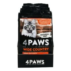 4 PAWS Katzentrockennahrung Pute 400 G, 6er Pack