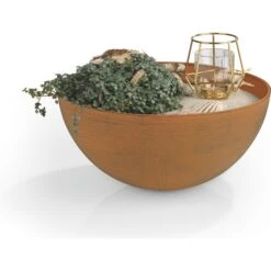 EASYmaxx LED-Dekosäule Rost-Optik Mandala 59cm 3V Braun Mit Pflanzschale -OUTSUNNY Verkäufe 2188682000 prod 003