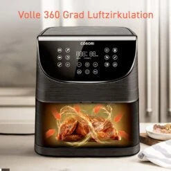 Cosori Premium 5,5-Liter Heißluftfritteuse CP158-AF-RXB Mit 5x Spießen Und Spießablage Schwarz 9 Cosori Premium 5,5-Liter Heißluftfritteuse CP158-AF-RXB Mit 5x Spießen Und Spießablage Schwarz -OUTSUNNY Verkäufe 2190844000 prod 004